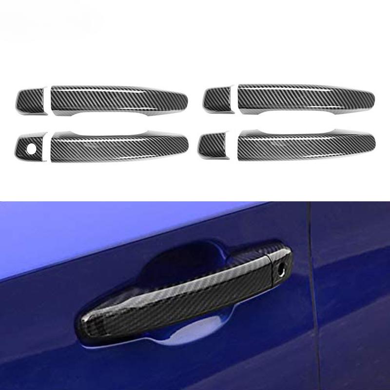 For Honda Accord 10th 2018 Door Handle Cover Protector Trim Exterior Car Accessories Carbon Fiber Look Gloss