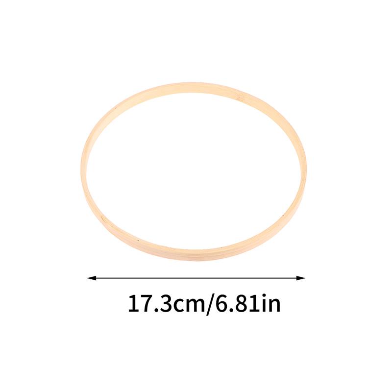 1Pc Bamboo Circle Frame Diy Dream Catcher Ring Embroidery Hoop Flower Wreath