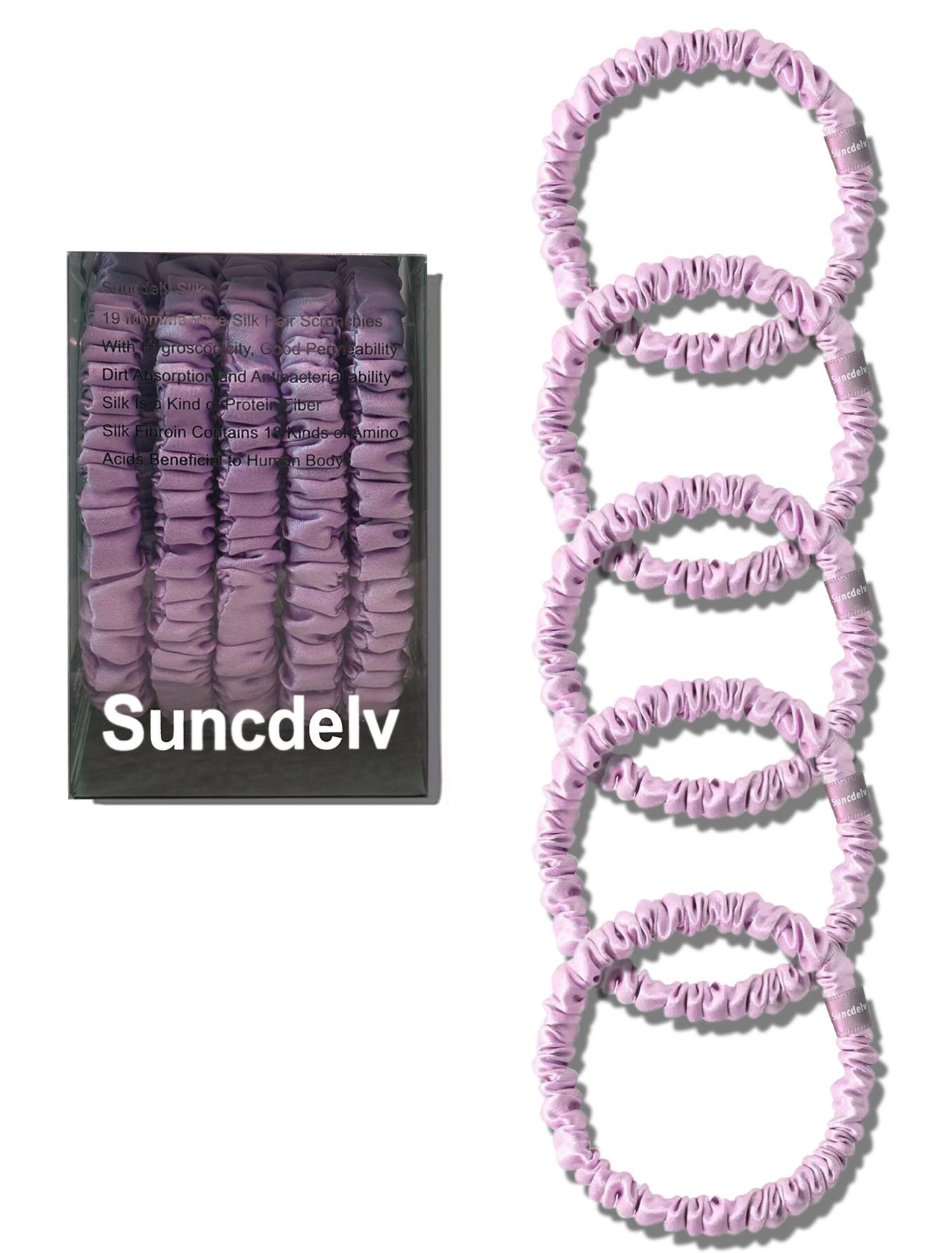 

5 шт. 100% чистый шелк тутового дерева резинки для волос ручной работы женские аксессуары для волос для девочек чистый цвет натуральные резинки для волос коробка
