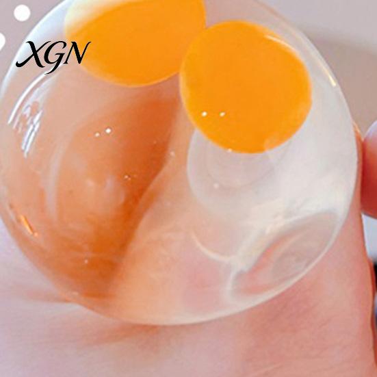 צעצוע כדוריק Yolk Squeeze מ-TPR 1/2/3 יחידות ביצה שקופה צעצוע חרדה חינוכי יחיד כפול אנטי-חרדה פידג'ט רך מתיח כדור לחץ מתנות למסיבה סנסורי