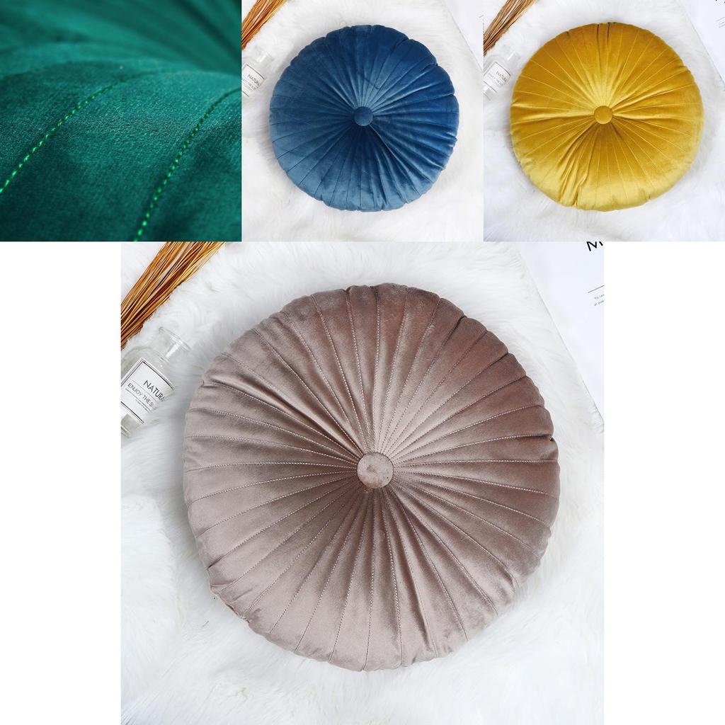 Cozy Round Pumpkin Back Seat Chair Cushion With Soft Velvet Touch And Durable Design