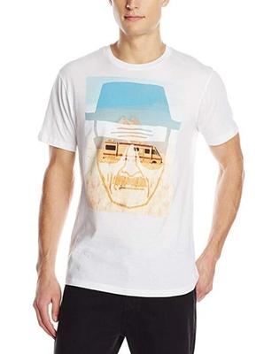 Breaking Bad HEISENBERG SKIZZE GESICHT UND RV 100% Baumwolle T-Shirt Herren T-Shirts Oberteil Herren NEU Lizenziert & Offiziell