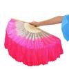Multicolors Yangko Dance Prop Performance 17/20cm Half Circle Silk Veil Pairs Bamboo Fans