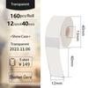 New Colorful Adhesive Label Maker Paper 12mm×40mm 160/Roll Laminated Labeling Paper Thermal Paper Portable Printer