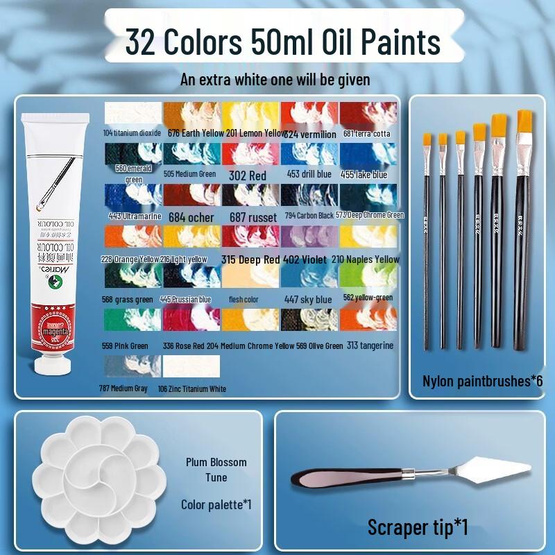 Набор масляных красок Hanton из 32 цветов