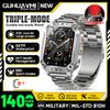New Outdoors Durable Military Men Smart Watch 1400mAh battery 5ATM Swim LED flashlight+SOS Red Light Sports Call Smartwatch