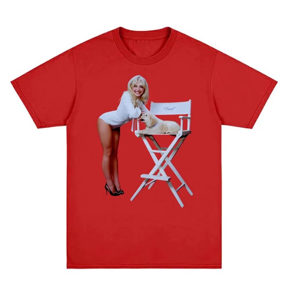 Sabrina Carpenter-TearsT Shirt Graphic Printing Hip Hop Tee-shirt Short Sleeve GothicTshirt High Oversized High Quality Soft Tee