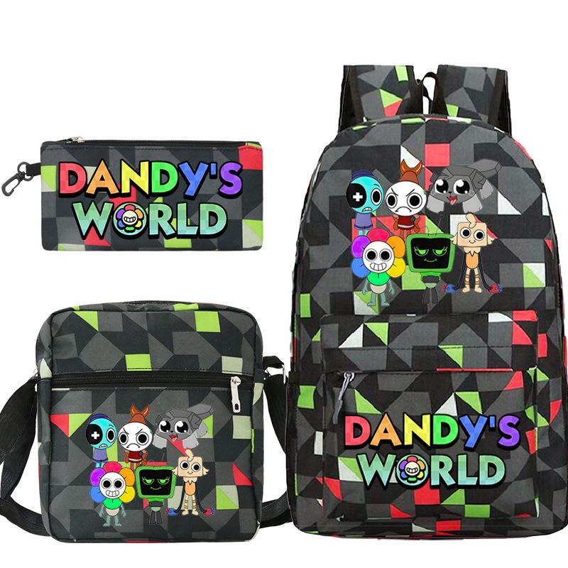 Game Dandy's World Peripheral Printed Backpack Elementary and Secondary School Bag Combination Set