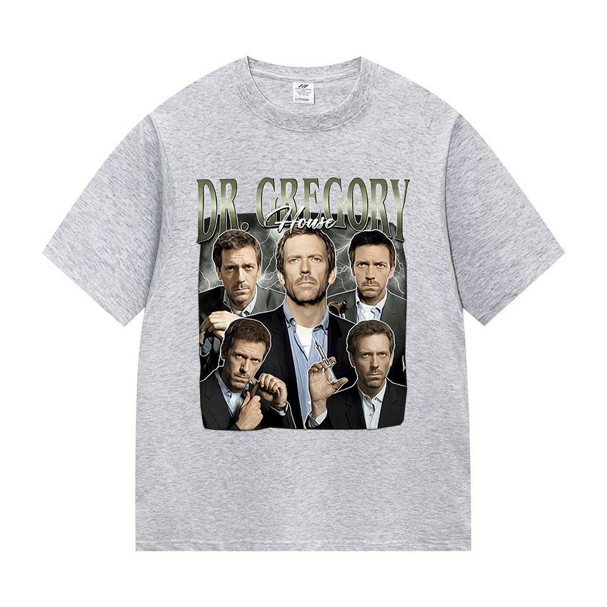 Dr Gregory House Md Vintage Graphic T Shirt Unisexs Gothic Fashion Short Sleeve Tshirts Unisex Casual 100 Cotton Tshirt Streetwear