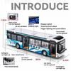 1:42 New Energy Bus Toys Cars Miniature Models Doors Can Opened Car Exquisite Interior Metal Vehicles for Toddler Kids Gifts