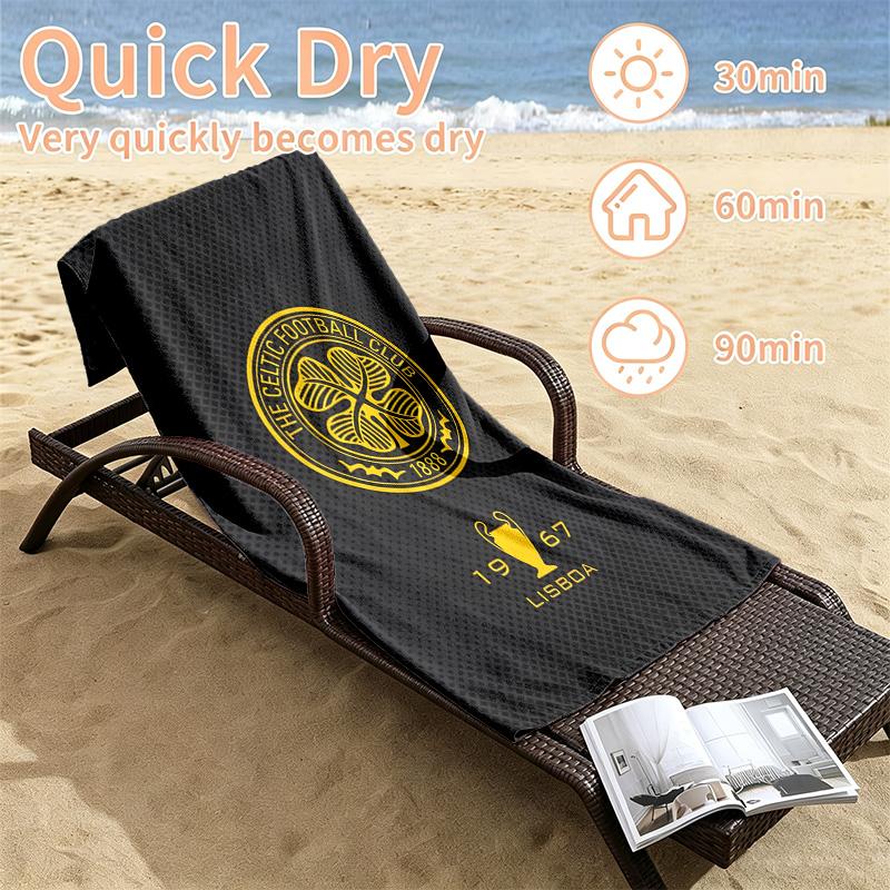 Celtic Football Club Beach towels also serve as bath towels summer essential a musthave for the outdoors the beach and the pool