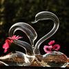 Glass Material Swan Vase Home Decoration Suitable for Valentine's Day Exquisite Appearance Lucky Pure Grace Pastoral Style
