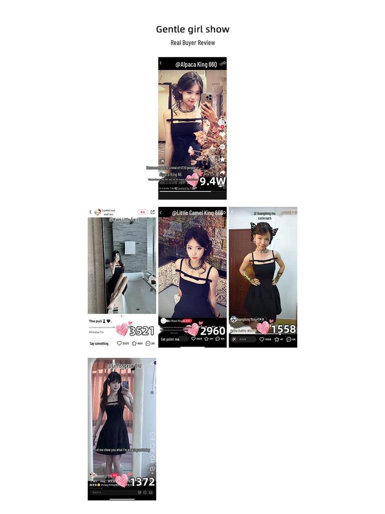 Darling Black Spaghetti Strap Bowknot Dress: Women's Sensual Design Long Skirt
