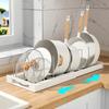 2026 New Adjustable Expandable Pot Lid Holder, Stretchable Lid Organizer Rack, Kitchen Lid Storage Shelf