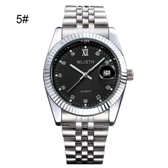 Men Women Waterproof Luminous Rhinestone Analog Display Quartz Watch