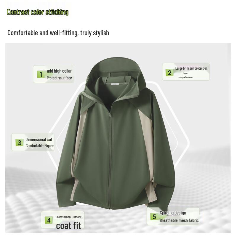 MINISO Unisex Summer Thin UV Protection Hooded Outdoor Jacket
