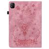 For Infinix Xpad Case Card Holder Anti-Scratch Leather Cover Rose Flower Imprint