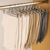 10pcs Adjustable Pants Hangers with Non-Slip Clips, Space-Saving Windproof Design for Towels, Socks, Underwear - Durable Metal Construction