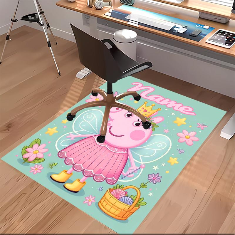 Custom personalization Peppa Pig Print Area Rug - Soft, Washable Non-Slip Indoor Mat,Living Room,Home&Office Decorative Rug