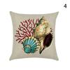 Decoration Waist Throw Conch Cotton Linen Pillow Case Cushion