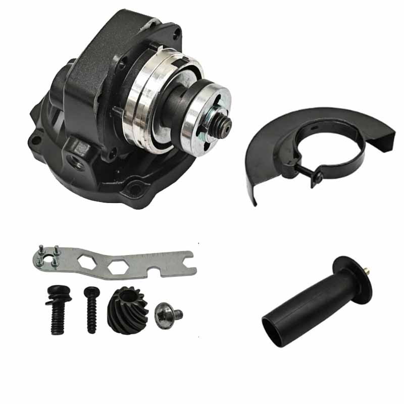 Brushless Motor Front Head Assembly for 100mm Angle Grinder Complete Housing with Wheel Guard Handle Metal Plastic Mix