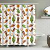 Western Style Cowboy Boots Cactus Shower Curtain Waterproof Bathroom Decor Home Textile Washable Fabric Print Pattern Wall Paper