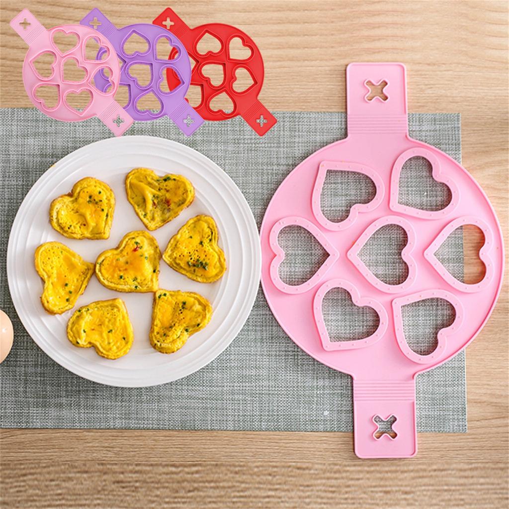 1PC Nonstick Pancake Maker Mould Silicone Omelette Ring  Tool Home Kitchen
