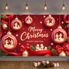 New Year Party Banner Christmas Ornament Christmas Banner Christmas Decoration Banner Red Ribbon For Holiday Decoration New Year