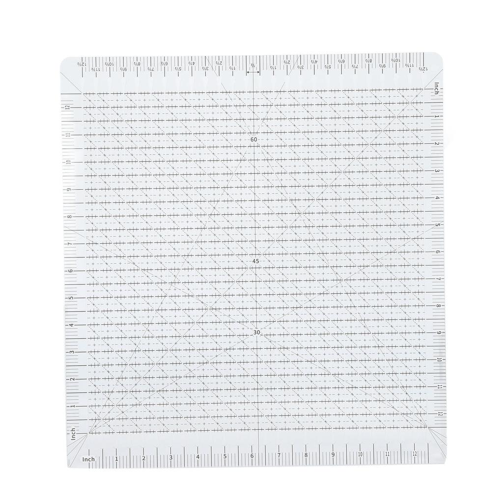 Quilting Ruler 12in Wide Transparent Acrylic Accurate Scale Black Grid Line Cut Ruler for Sewing
