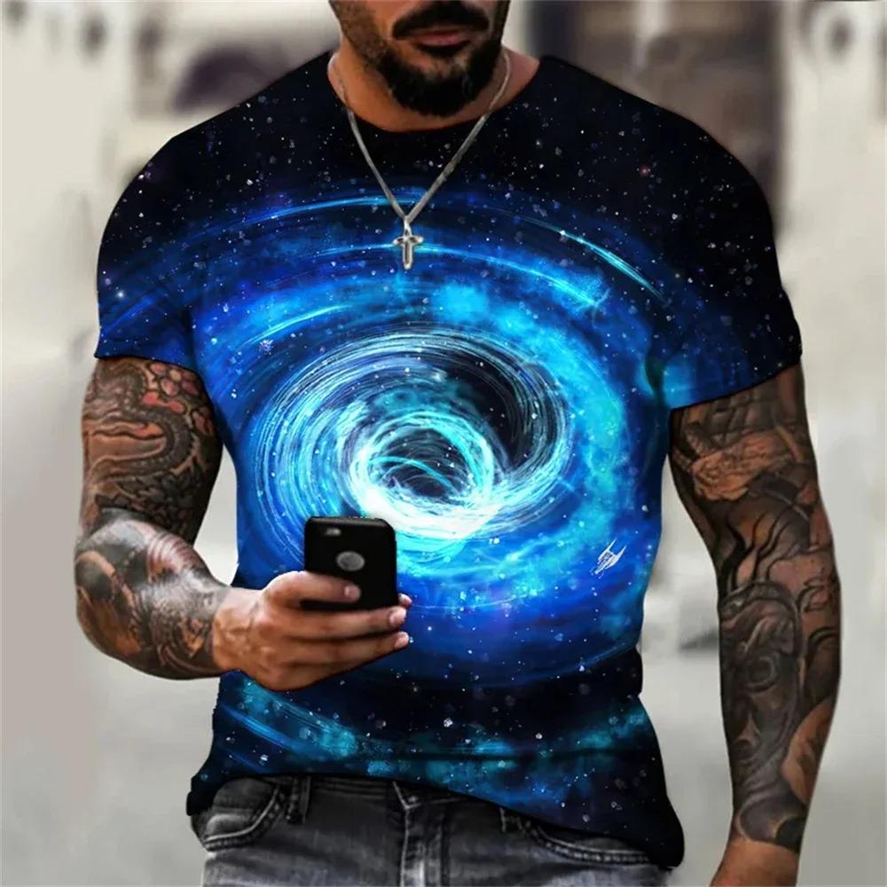 New Summer Men's Abstract Design T-Shirt Fashion Casual 3D Printing Loose O Neck Short Sleeve Street Personality Plus Size Tops
