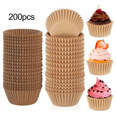 200Pcs Cupcake Liners Greaseproof Muffin Baking Cups Food Grade BPA Free Non-stick Oil-proof Cupcake Cups