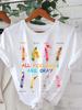Unisexs Black Short Sleeve Crew Neck Tshirt Colorful 8 Pencil Emotion Graphics All Feelings Are Okay Aesthetic Clothes
