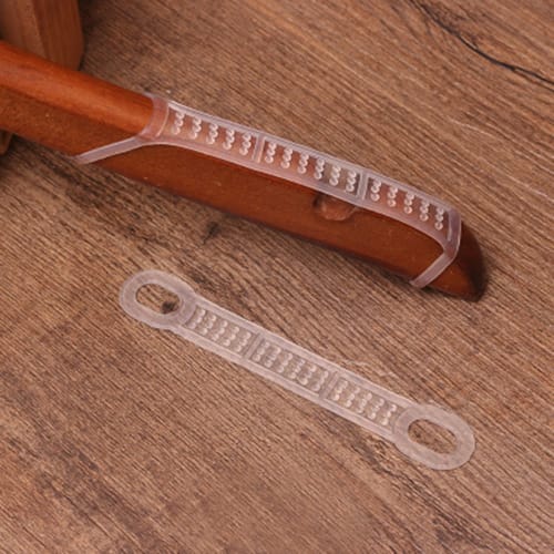Shuimus Strong Anti-Slip Stickers for Hangers, Transparent Silicone, 100-Pack