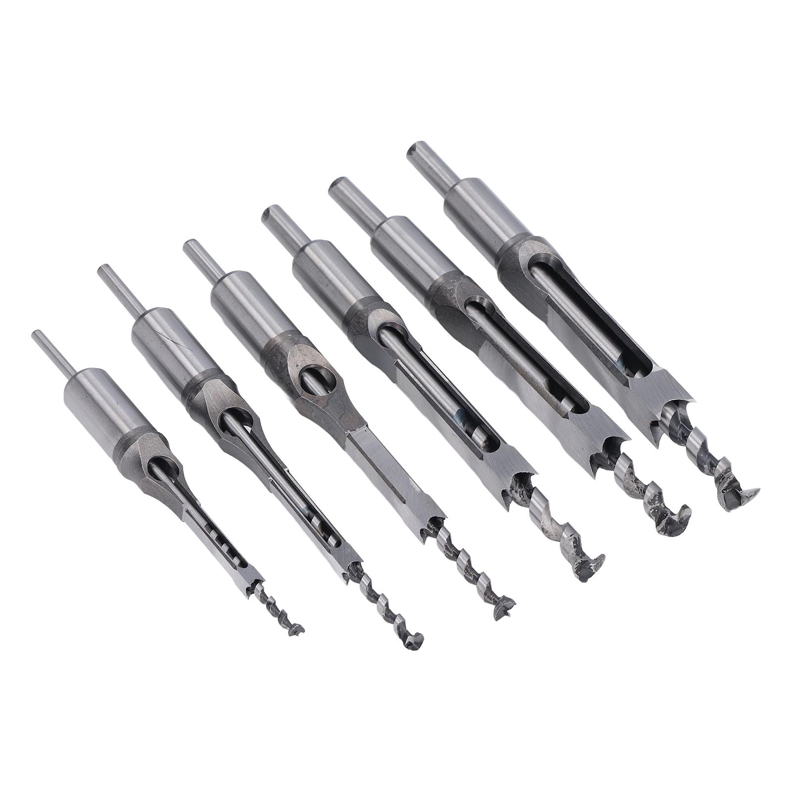 

6 шт., сверло для долбежного сверла с квадратным отверстием, регулируемое долото из легированной стали, деревообрабатывающий инструмент