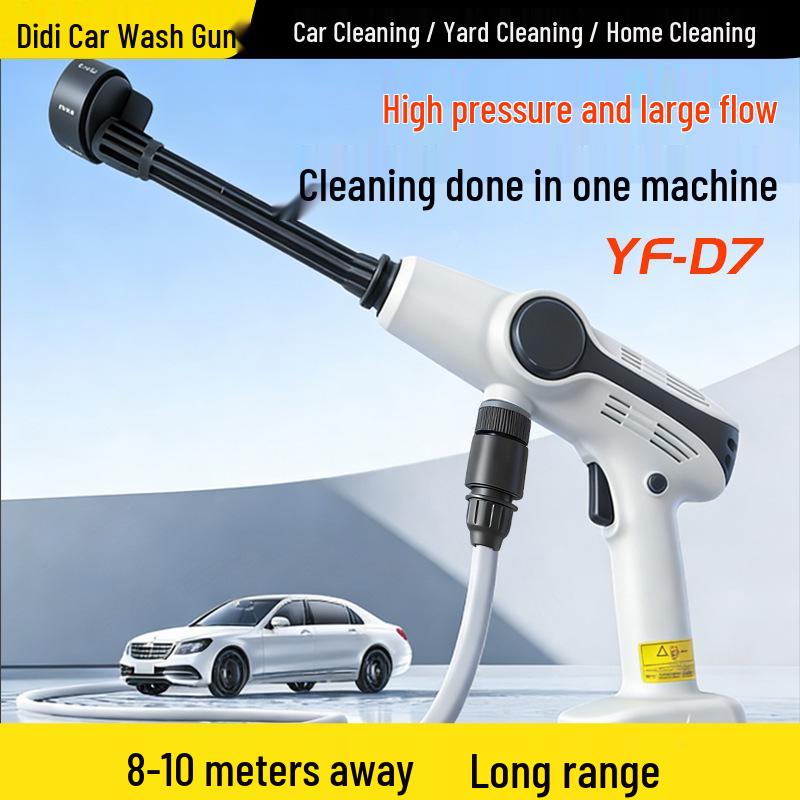 Wireless Handheld High-Pressure Washer with Portable Lithium Battery for Versatile Use