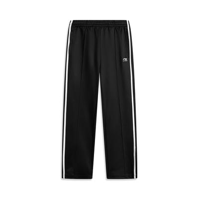 Sports Lifestyle Series Casual Minimalist Solid Color Straight Leg Knit Sports Pants Men Bottoms Black AKLV271-2
