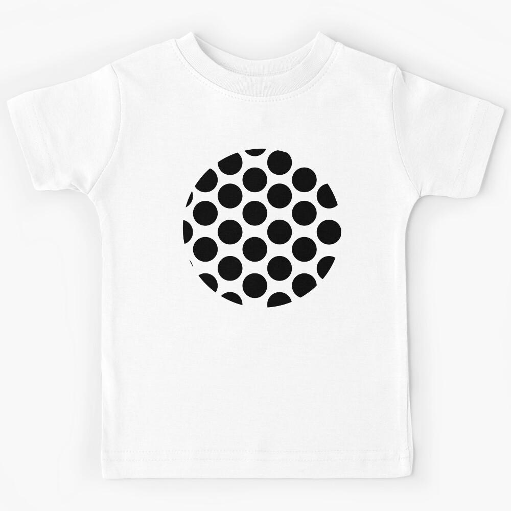 Black Circles Dots Kids T-Shirt 170
