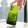 Lucky Art Four Leaf Clover Phone Case For Samsung A30,71,51,S9,10,20,Ultra,FE,Lite,S25,24,22,23,21,PIus,Transparent, Silicone