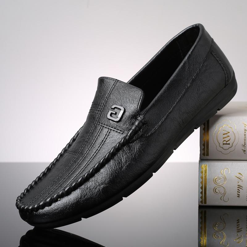 

Мужская повседневная кожаная обувь Мужская формальная кожаная обувь Оксфорды Свадебная обувь для мужчин JZ-582 39 чёрный