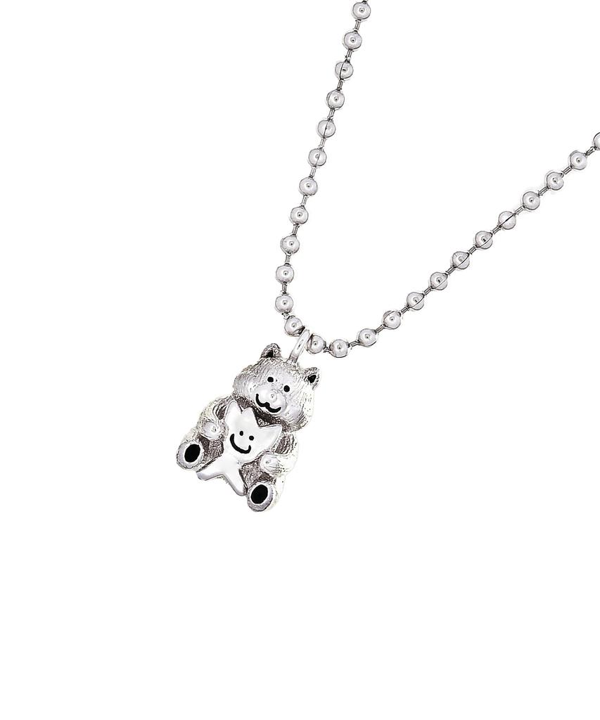 Wacky Willy Kiki Friends Pendant Necklace Silver