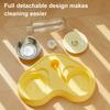 Cat Feeder Food Grade Stainless Steel Bowl Pet Feeder with Automatic Water Refill Dual Zone Design Cat Food Water Combo