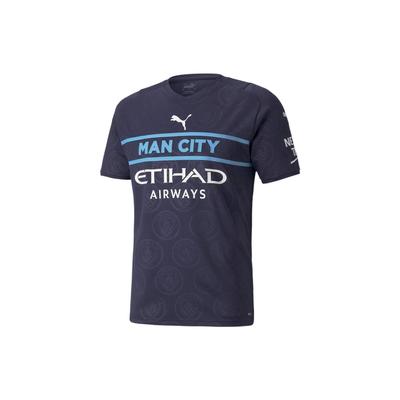 Manchester City Away Short Sleeve Soccer Jersey Fan Edition 21/22 Season Men Tops Blue 759219-03