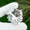 Natural Strawberry Quartz Gemstone Pendant Pink 925 Sterling Silver Jewelry