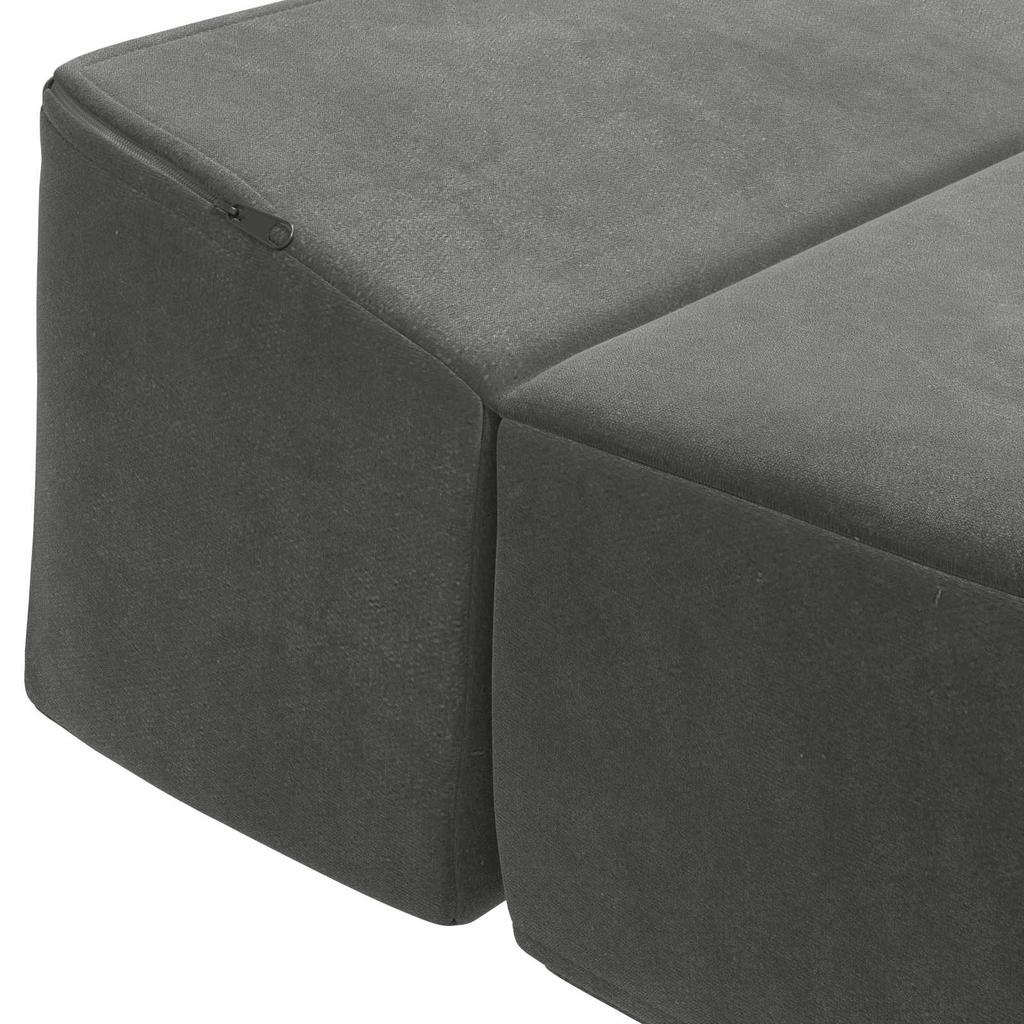 Folding Sofa Bed Dark Grey 200 x 70 x 15 cm Velvet