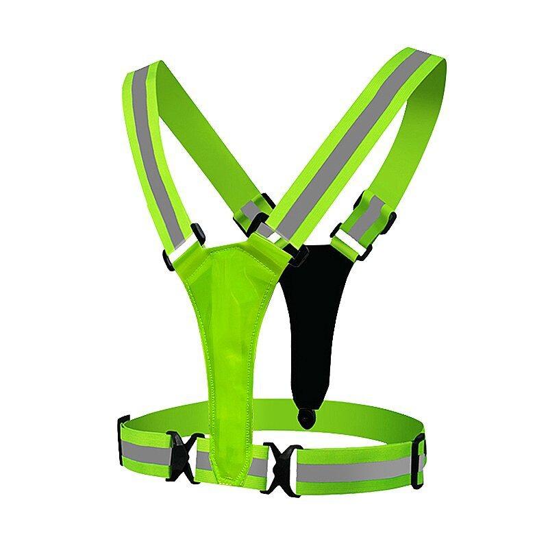 LED Running Vest USB Rechargeable Reflective Glowing Reflector Straps High Visibility Night Running Riding Clothing Elastic Band