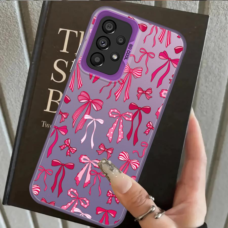 

Back Phone Cover Case for Samsung Galaxy A04 A05 A56 A10 A20 A72 A03 A54 A71 A06 A07 A50 A51 A52 Leopard Print Bow Galaxy A05s