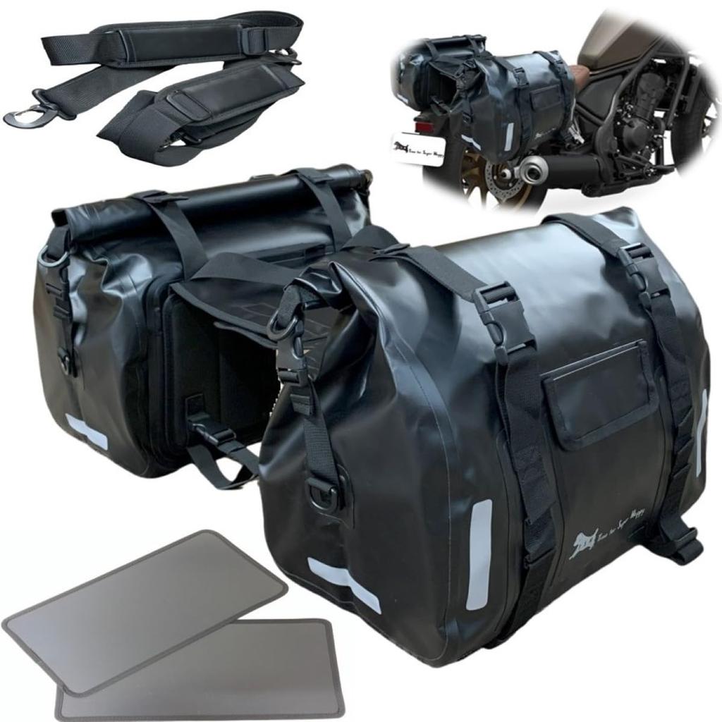 Waterproof Motorcycle Side Bags of with Reinforced Bottom Waterproof Engine Guard Motorcycle Side Shoulder Bags with Large Motorcycle Riding Tools