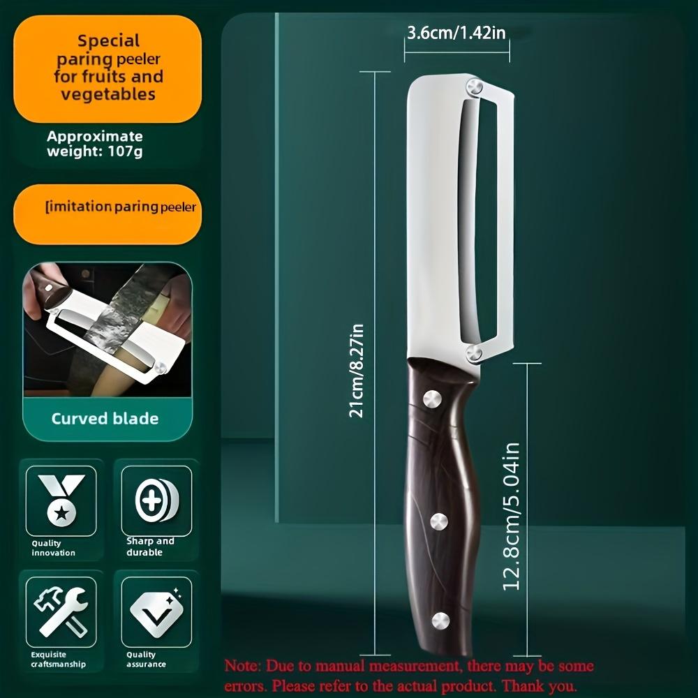 LIUZHANGYU Heavy-Duty Stainless Steel Vegetable Peeler & Slicer - Multi-Function Kitchen Tool with Straight Blade, Ergonomic Non-Slip Handle