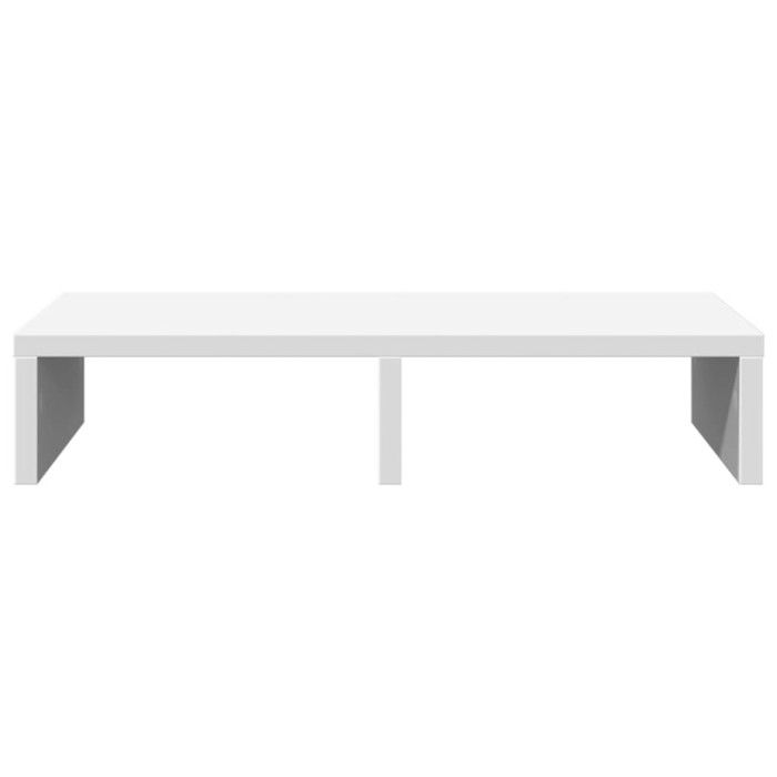 VidaXL Support de moniteur blanc 50x27x10 cm bois d'ingénierie, support de moniteur pour bureau, étagère de moniteur, 854643
