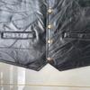 Net version leather vest, men's vest, cycling windproof vest, spliced leather, classic universal model in all seasons
